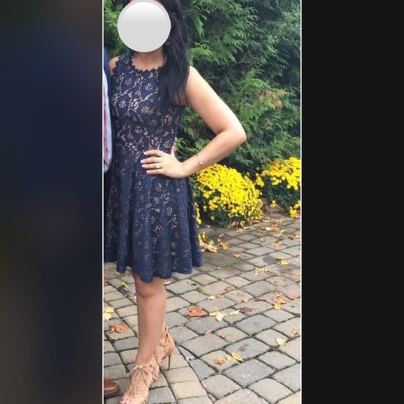 Blue Lace Dress- Size 3 - Picture 1 of 6